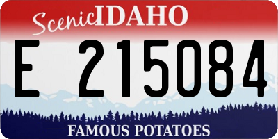ID license plate E215084