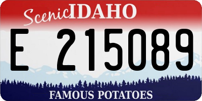 ID license plate E215089