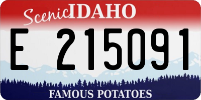 ID license plate E215091