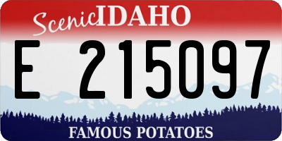 ID license plate E215097