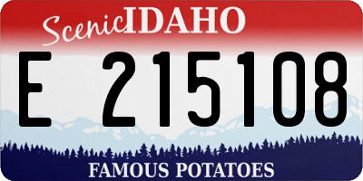 ID license plate E215108