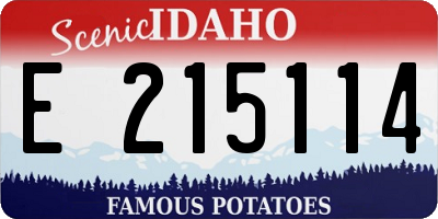 ID license plate E215114