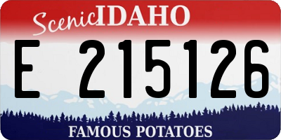 ID license plate E215126