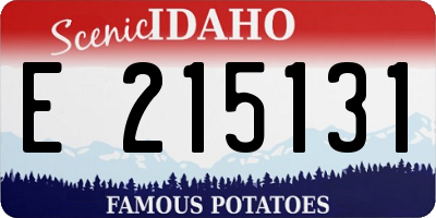 ID license plate E215131