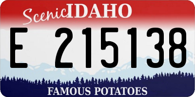 ID license plate E215138
