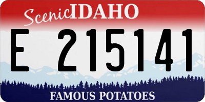 ID license plate E215141