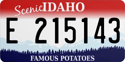ID license plate E215143