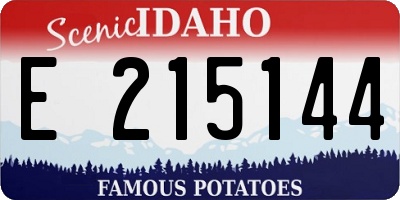 ID license plate E215144