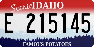 ID license plate E215145