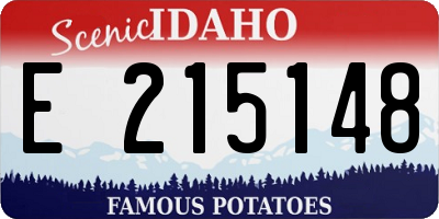 ID license plate E215148