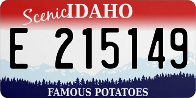 ID license plate E215149