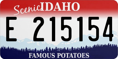 ID license plate E215154