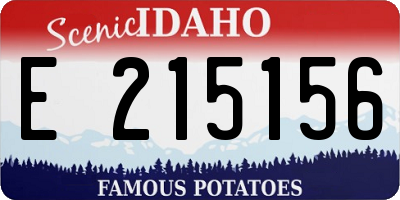 ID license plate E215156