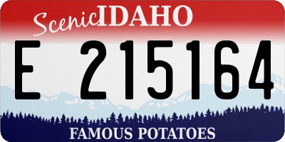 ID license plate E215164