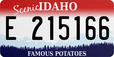 ID license plate E215166