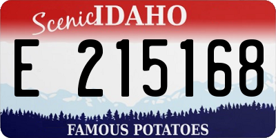 ID license plate E215168