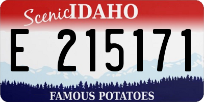 ID license plate E215171