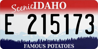 ID license plate E215173