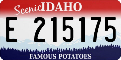 ID license plate E215175