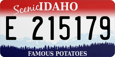 ID license plate E215179