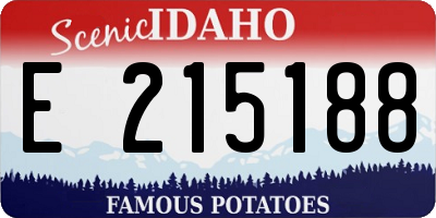 ID license plate E215188