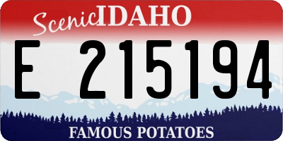 ID license plate E215194