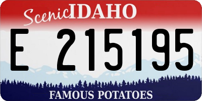 ID license plate E215195
