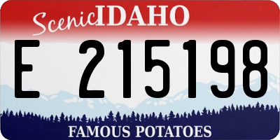 ID license plate E215198