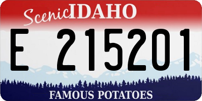 ID license plate E215201