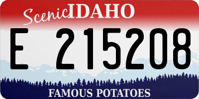 ID license plate E215208