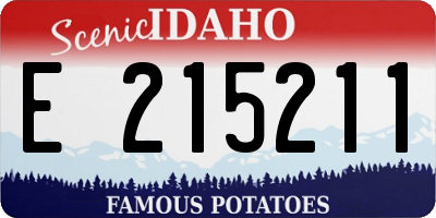 ID license plate E215211