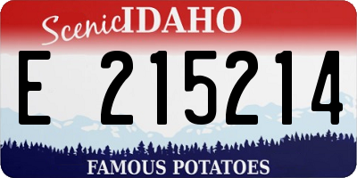 ID license plate E215214