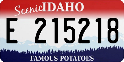 ID license plate E215218