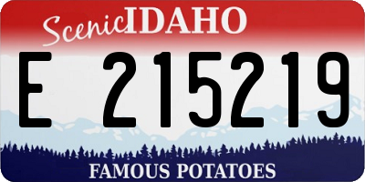 ID license plate E215219