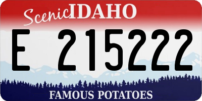 ID license plate E215222