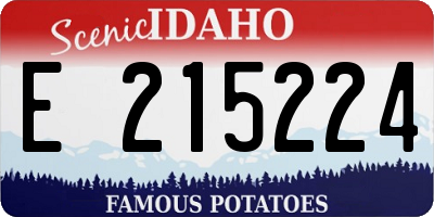 ID license plate E215224