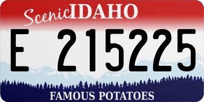 ID license plate E215225