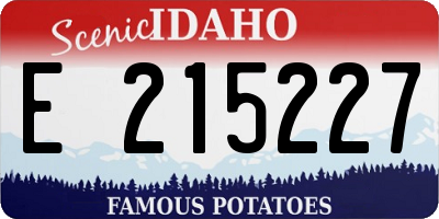 ID license plate E215227