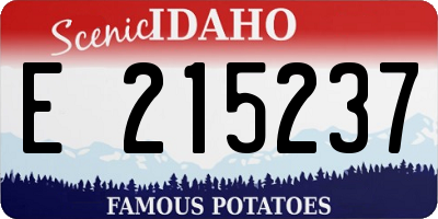 ID license plate E215237