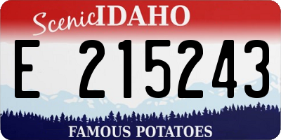 ID license plate E215243