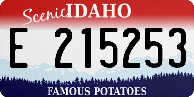 ID license plate E215253