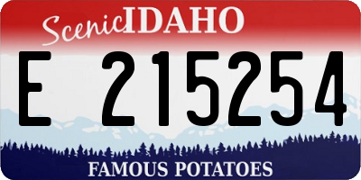 ID license plate E215254
