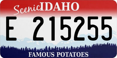 ID license plate E215255