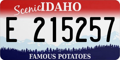 ID license plate E215257