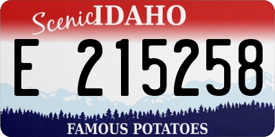 ID license plate E215258