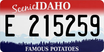 ID license plate E215259
