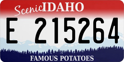 ID license plate E215264