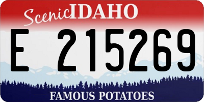 ID license plate E215269