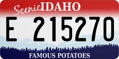 ID license plate E215270