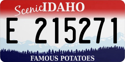 ID license plate E215271